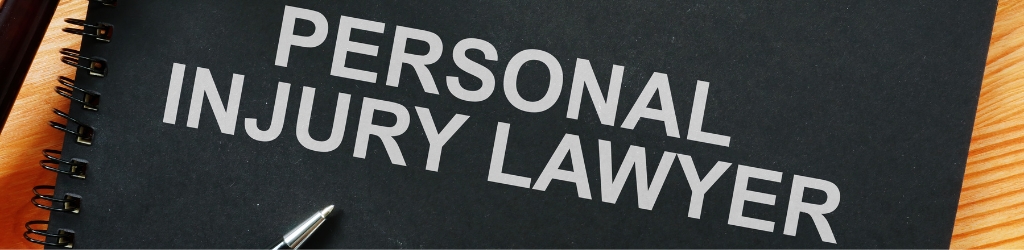 Leatherbound book that says 'Personal Injury Lawyer'